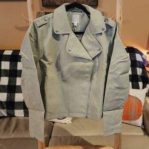 NWT Lauren CONRAD Angel Mint MOTO jacket in size large